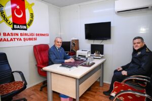 Emniyet Müdüründen Anadolu Basın Birliği Malatya Şubesine Ziyaret