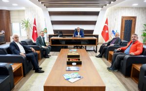 Başkan Murat Maskar ve Zeki Dağ’dan MASKİ Genel Müdürü Sinan Çeçen’e Ziyaret